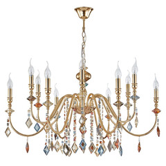 Подвесная люстра Crystal Lux MERCEDES SP6+6 GOLD/COLOR, фото 
